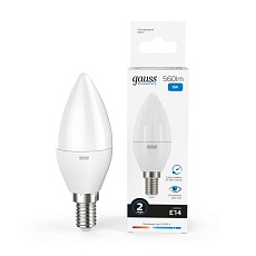 Лампа светодиодная Gauss E14 8W 6500K матовая 33138 1
