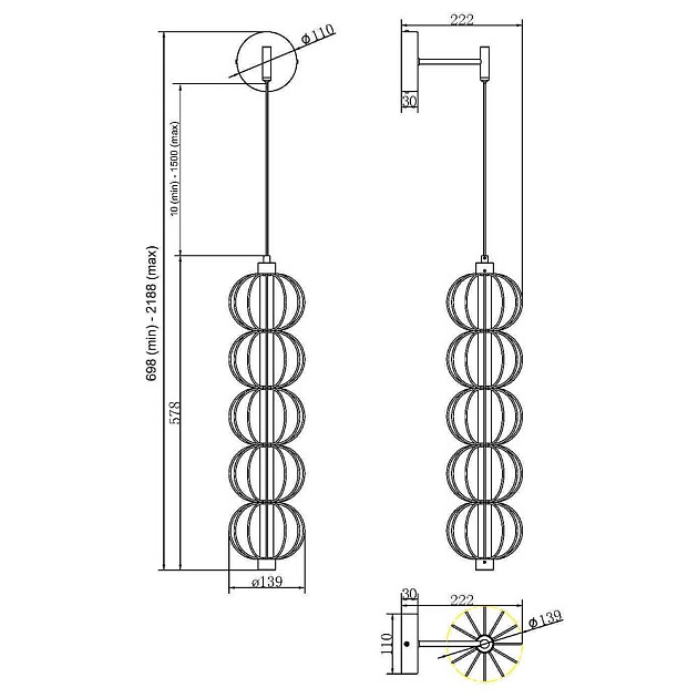 Бра Maytoni Golden Cage MOD216WL-L10G3K Фото № 5