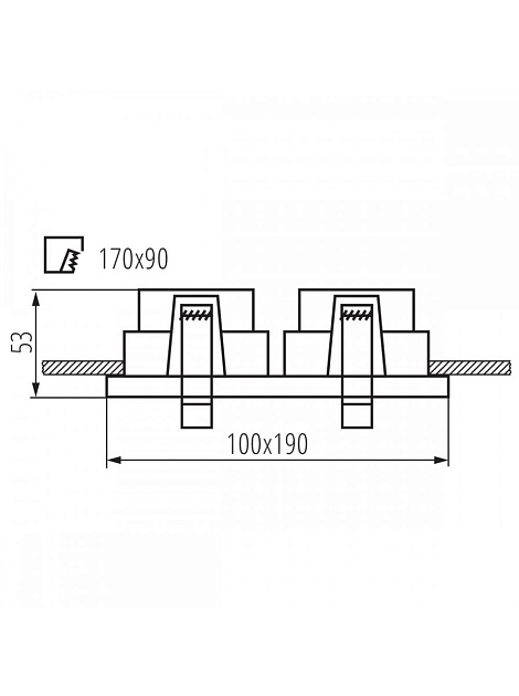 Встраиваемый светильник Kanlux Reul 2xDTL W/B 33663 Фото № 2