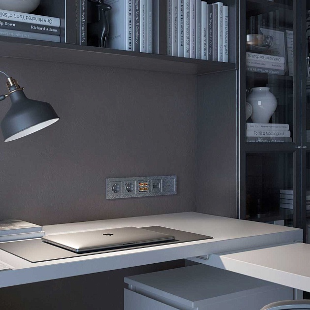 Акустическая розетка Werkel Hammer х4 серебряный W1285006 4690389163111 Фото № 3