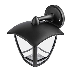 Садово-парковый светильник ЭРА «Дели 2» НБУ 07-40-002 черный 4-гранный настенный IP44 Е27 max 60Вт Б0051186 4