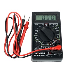 Мультиметр цифровой, портативный,1999 отсчетов, батарея крона, ручная регулировка, черный Stekker MTM DT830B 49992 5