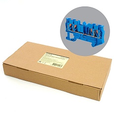 Зажим пружинный, 4-проводной проходной ЗНИ - 2,5 ,JXB PT 2,5, синий LD574-2-25 49253