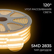 Комплект светодиодной влагозащищенной ленты Apeyron 10W/m 120LED/m 2835SMD теплый белый 15M 10-143 1