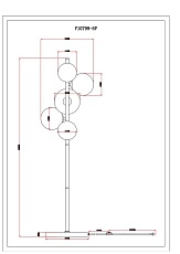 Торшер Moderli Renny V10799-5F 1