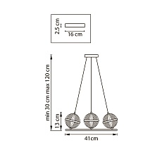 Люстра подвесная Acrile G9 Lightstar 737033 2