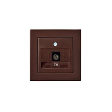 ТВ-розетка оконечная Liregus Epsilon коричневый 28-142