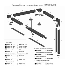 Шинопровод Denkirs Smart Base TR2002-WH 1