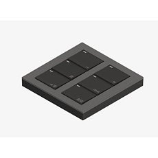 PNL Беспроводная панель TY 6 клавиш глубокий графит