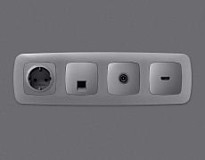 Лицевая панель ТВ-розетки AMBRELLA VOLT OP5130 2