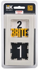 Рамка 2-постовая IEK Brite РУ-2-2-БрВа ваниль BR-M22-G-K10 1
