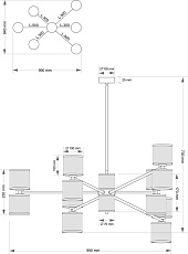 Подвесной светильник KUTEK FABRIANO FAB-ZW-6(Z/3)TT 2