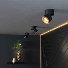 Светодиодный спот Elektrostandard DLR031 15W 4200K 3100 черный матовый/золото a050528 2