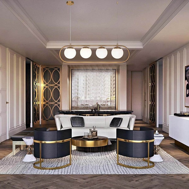 Подвесной светильник Eurosvet Ringo 50089/4 золото Фото № 7