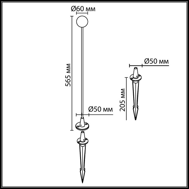 Уличный светильник Odeon Light Nature 7123/1GLB Фото № 6