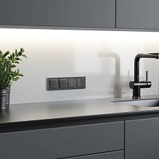 Выключатель Werkel одноклавишный проходной графит W1112064 4690389194320 3