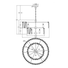 Подвесная люстра Maytoni Puntes MOD043PL-12CH 3