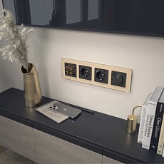 Рамка Werkel Elite на 4 поста айвори W0042443 4690389180811 1