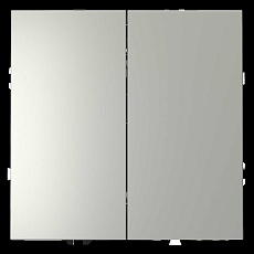 Перекрестный переключатель встраиваемый S70 двухклавишный 10А, (сталь) Voltum VLS020505 2