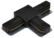 Коннектор Т-образный Hesby Lighting Skylite для  накладного шинопровода 220В, чёрный HSBL_0006