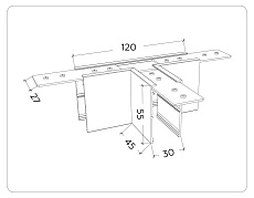 Коннектор T-образный Ambrella Light Track System Magnetic 220V GL1035 1
