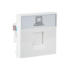 Розетка RJ45 кат. 5e, 2 модуля EKF E2MK015E-135-10