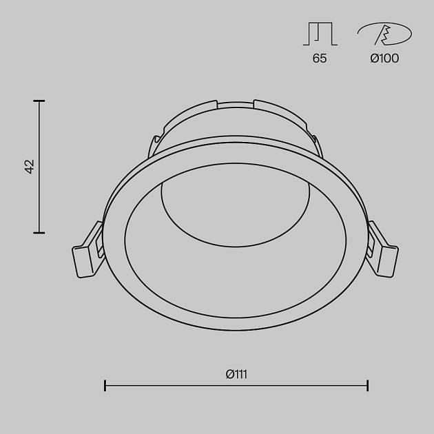 Встраиваемый светильник Maytoni Technical DL126-GX53-B Фото № 5