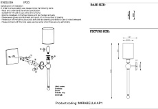 Бра Crystal Lux Mirabella AP1 Gold/White 4