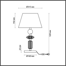 Настольная лампа Odeon Light Classic Candy 4861/1TB 4