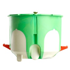 Подрозетник двухкомпонентный 68x55 мм для всех типов стен, зеленый (GE40421-R) EBX30-03-03 50229 4