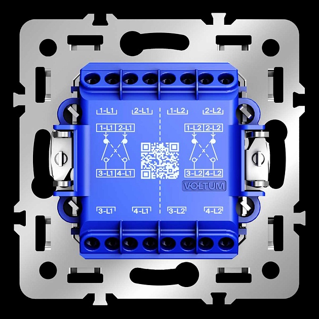 Механизм перекрестного переключателя двухклавишного 10А, S70 Voltum VLS0205M Фото № 3