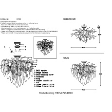 Потолочная люстра Crystal Lux Reina PL5 D600 Gold Pearl 1