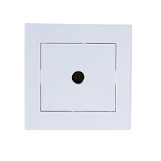 ТВ-розетка проходная Lezard Rain белая 703-0202-129