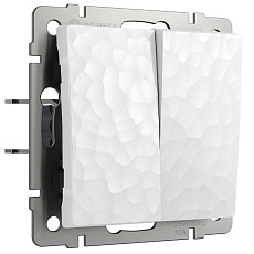 Выключатель Werkel Hammer двухклавишный белый W1220001 4690389162268