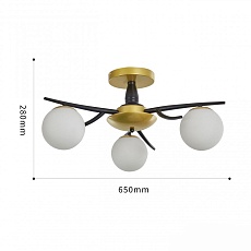 Потолочная люстра Arte Milano Neapolis73408 273408/3 BK/GD 1