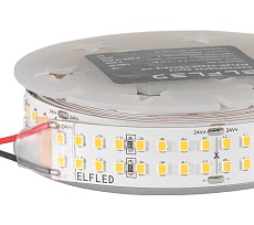 Лента светодиодная ELFLED LX170, 320/м (2835), 24В, 40Вт/м, 3м, 2ряда, белый 6500-7000К ELFLED-24320-LX170/2-w 1