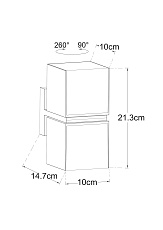 Уличный настенный светодиодный светильник Arte Lamp Belgrade A5193AL-2BK 1