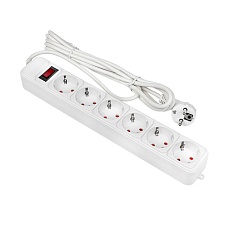 Сетевой фильтр 6*3м 10А/2,2 кВт с выкл. c/з ПВС 3х0,75 Блокбастер EKF PROxima UFP10-375-6-03