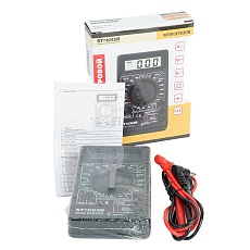 Мультиметр цифровой, портативный,1999 отсчетов, батарея крона, ручная регулировка, черный Stekker MTM DT830B 49992 1