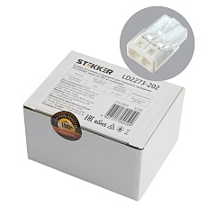Клемма монтажная 2-проводная Stekker для 1-жильного проводника LD2273-202 32388 1