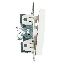 Выключатель двухклавишный Stekker Катрин с подсветкой белый GLS10-7102-01 39301 4