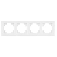 Рамка 4-постовая Stekker Катрин белый GFR00-7004-01 39257