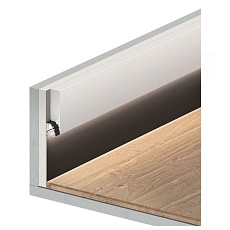 Теневой напольный плинтус FerGipps белый ПП 90 УТ000002531 2