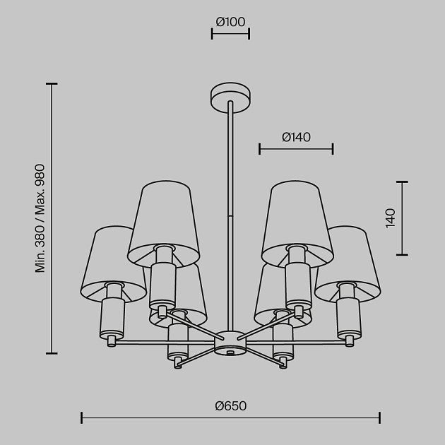 Подвесной светильник Maytoni MOD483PL-06BS Фото № 4