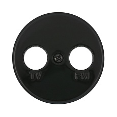 Накладка LK Studio розетки TV+FM, 2 отверстия (черный) Vintage 885208-1
