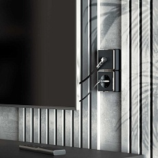 ТВ-розетка оконечная Werkel Gallant черный/хром W5083035 4690389164767 2