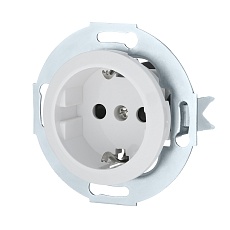 Розетка LK Studio с з/к, со шторками (белый) Vintage 883204-1 2