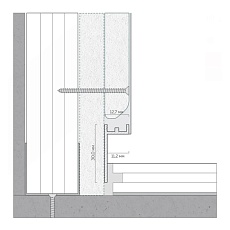 Теневой напольный плинтус FerGipps черный ПП 30 УТ000002193 1