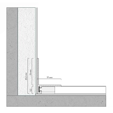 Теневой плинтус FerGipps черный ЛП 20 УТ000002543 2