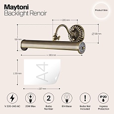 Подсветка для картин Maytoni Renoir PIC118-22-R 1